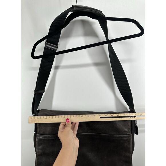 Vintage Coach Messenger Leather Briefcase Laptop Bag Strap Large H1S-5233 RARE - Picture 13 of 16